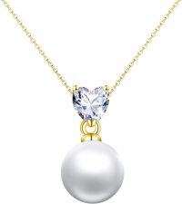 wholesale 14K Gold Morganite & Pearl Heart Necklace - Hypoallergenic, Timeless Jewelry Gift for Women-Moissanite Pearl