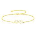 TOUPOP 14K Gold Zircon Personalized Name Bracelet Anklet For Women-0-0