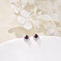 wholesale  Sterling Silver Cubic Zirconia Crystal Birthstone Stud Earrings-0-2