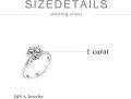 wholesale TOUPOP 1 Ct Round Moissanite Engagement Ring For Women 14k White Gold Plated Moissanite Wedding Rings For Women D Color Vvs1 Promise Ring For Her Anniversary Valentine's Day Gifts For Wife Girlfriend -0-3