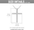 wholesale 14K Rose Gold Simple Cross Pendant Necklace for Women - Chain Length: Adjustable from 32cm to 47cm-0-11