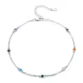 wholesale 925 Sterling Silver Rainbow 7 Chakra Stones Yoga Bracelet for Women Wife Girlfriend-0-0