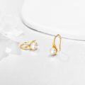 wholesale 14K Gold Teardrop White Pearl Dangle Earrings for Women and Girls-0-1
