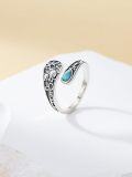 wholesale TOUPOP Spoon Rings For Women 925 Sterling Silver Adjustable Thumb Spoon Rings Promise Engagement Statement Boho Vintage Finger Open Antique Rings Jewelry -0-1