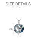 TOUPOP Sterling Silver Blue Crystal Daffodil Moon Flower Necklace-0-2
