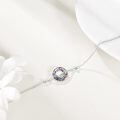 wholesale 925 Sterling Silver Infinity Circle Bracelet Wholesale With Rainbow Charm-0-18