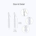 wholesale 14K White Gold 3-Pearl Drop Earrings for Women - Elegant  Set-0-2
