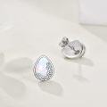 wholesale 925 Sterling Silver Teardrop Opal & Swirl Design Stud Earrings for Women - Hypoallergenic s-0-3