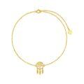 wholesale 14k Gold Tree Of Life Dreamcatcher Feather Charm Bracelet For Women-0-0