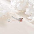 wholesale 925 Sterling Silver Cubic Zirconia Cherry Belly Button Ring 20mm Gift Pack-0-3