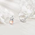 wholesale 925 Sterling Silver Leverback Earrings with Dog and Heart Design for Women-0-4