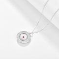 wholesale 925 Sterling Silver Compass Birthstone Necklace, 24mm Pendant with 18-20 Chain, Hypoallergenic Gift for Women-0-4