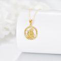 wholesale 14K Gold Round St Jude Thaddeus Medal Necklace Christian Gifts for Women-0-2