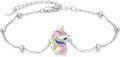 wholesale 925 Sterling Silver Unicorn Charm Bracelet for Girls Gifts Jewelry Accessories-0-0
