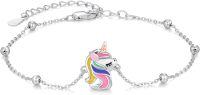 wholesale 925 Sterling Silver Unicorn Charm Bracelet for Girls Gifts Jewelry Accessories-06-Unicorn