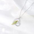 wholesale 925 Sterling Silver Parrot Necklace Heart-Shaped Pendant Women's -0-5