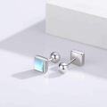 wholesale 925 Sterling Silver Square Rainbow Moonstone Stud Earrings for Women-0-2