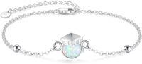 wholesale 925 Sterling Silver Opal Graduation Cap Charm Bracelet Gift for Women-bracelet 02