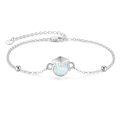 wholesale 925 Sterling Silver Opal Graduation Cap Charm Bracelet-0-0