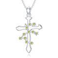 wholesale 925 Sterling Silver Yellow Crystal Star and Zodiac Constellation Cross Pendant Necklace-0-0