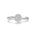 TOUPOP Sterling Silver Moissanite D Color Vvs1 Lab Created Diamond Promise Engagement Wedding Rings Gift-0-1
