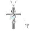 wholesale 925 Sterling Silver Butterfly Cross Keepsake Pendant Urn Necklace with Funnel Set-0-18