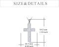 wholesale 925 Sterling Silver White Opal Cross Necklace for Women, 1.54 Inch Elegant Hypoallergenic Jewelry Gift for Mom Wife Sister-0-3