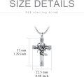 wholesale 925 Sterling Silver Scorpion Cross Pendant Necklace for Women and Men - Religious  for Christmas & Birthdays-0-4