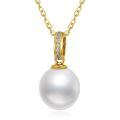 TOUPOP 14K Gold Freshwater Pearl Necklace with Bow/Heart/Dolphin Pendant-0-0
