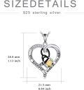 wholesale 925 Sterling Silver She Believed So She Did Heart Necklace-0-5