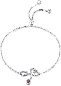 wholesale Sterling Silver Cubic Zirconia Stethoscope Bracelet for Nurses Doctors Medical Students-01 Jan