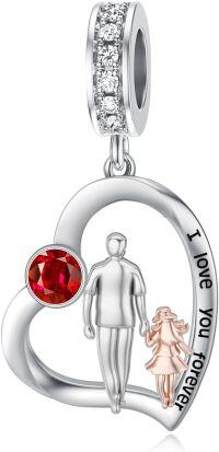 wholesale 925 Sterling Silver Family Love Charm Bracelet for Daughter Mother Lover - Birthday Valentine's Day Gifts-02-01-January
