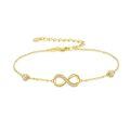TOUPOP 14K Gold Moissanite Infinity Ankle Bracelet for Women-0-0