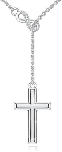 wholesale Sterling Silver Origami Cross Pendant Necklace Jewelry Gift for Women-Cross-Y pendant