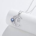 wholesale Sterling Silver & Crystal Celtic Moon Knot Necklace for Women's Sweet 16 Birthday Gift-0-2