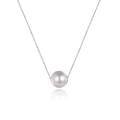 wholesale 925 Sterling Silver 14k Gold Plated Pearl Necklace Wholesale Elegant Simple Design-0-4