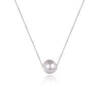 wholesale 925 Sterling Silver 14k Gold Plated Pearl Necklace Wholesale Elegant Simple Design-undefined