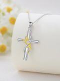 wholesale 925 Sterling Silver Butterfly Cross Pendant Necklaces for Women and Men - Celtic Religious s-0-3
