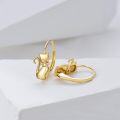 wholesale 925 Sterling Silver Gold Cat Shape Leverback Earrings for Women and Teen Girls - Birthday & Christmas Gift Ideas-0-3