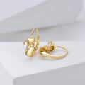 wholesale 925 Sterling Silver Cat Bowtie Cz White Gold Plated Hoop Earrings For Women-0-3
