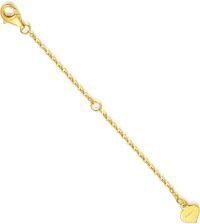 wholesale 14k Gold Heart Charm Chain Extender 3 Inch Adjustable Lobster Clasp Extension for Bracelet Anklet-Gold