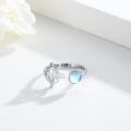 wholesale 925 Sterling Silver Red Crystal Rings Wholesale Faith Hope Love Adjustable Open Band-0-4