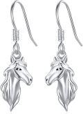 wholesale 925 Sterling Silver Hypoallergenic Dangle Horse Head Drop Earrings for Women-0-0