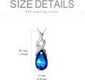 wholesale TOUPOP Sterling Silver Infinity Pendant Necklace With Blue Teardrop Crystal Anniversary Christmas Birthday Valentines Mothers Day Jewelryfor Womenher Wife Mom -0-4