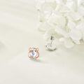 wholesale 925 Sterling Silver Hamster Animal Stud Earrings Hoop  for Her-0-2