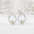 wholesale 925 Sterling Silver Fox Hoop Earrings for Women - Cute Animal Design Gift Idea-0-1
