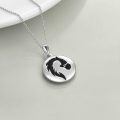 wholesale 925 Sterling Silver Horse Silhouette Pendant Necklace-0-3