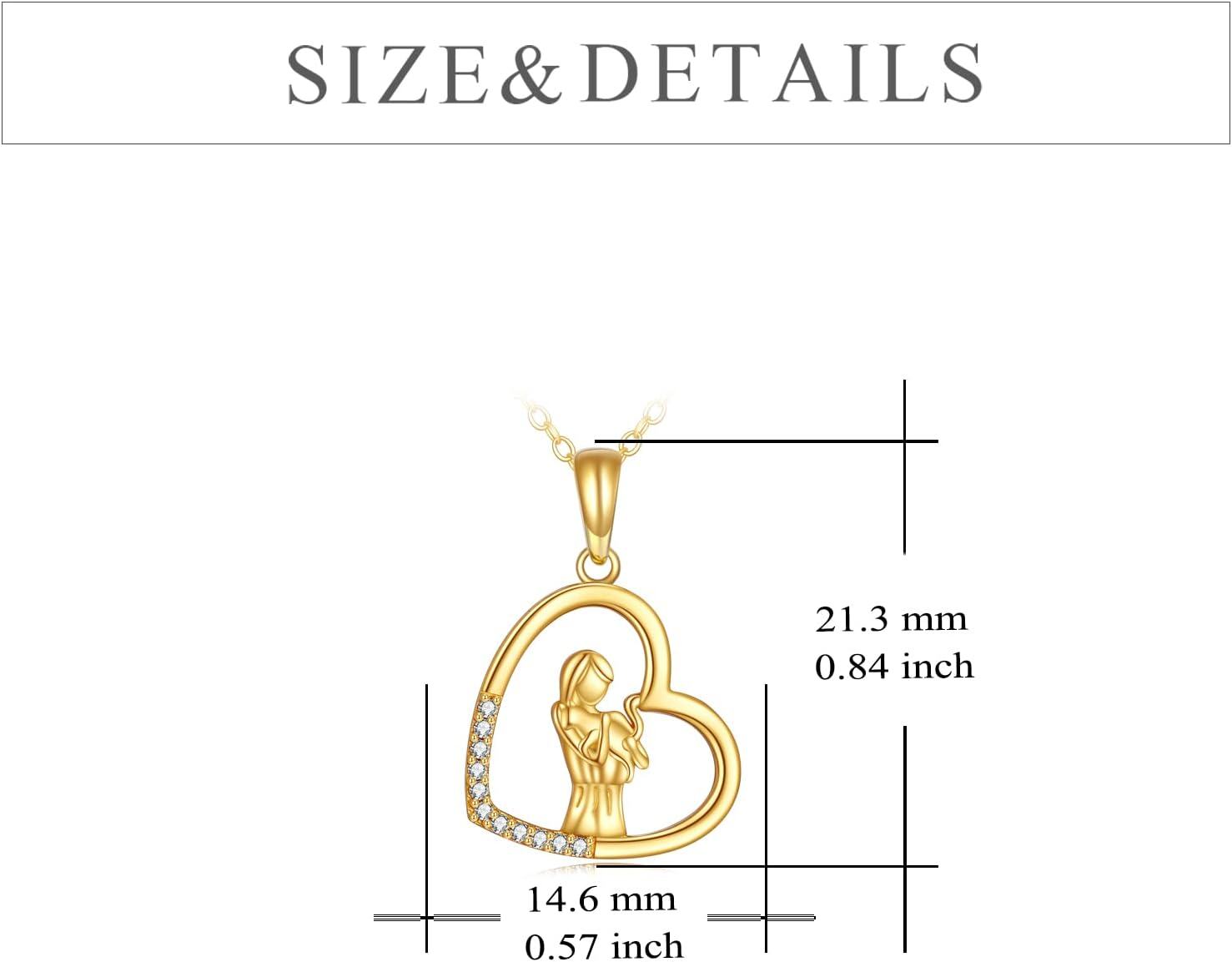 14K Gold Hummingbird Pendant Necklace with Cubic Zirconia and 18 Link Chain-0-5