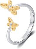 wholesale Animal Adjustable Rings For Women 925 Sterling Silver Open Butterfly/bee/dragonfly Ring Animal Jewelry Birthday Christmas Gifts For Women -0-0