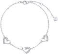 wholesale 10K Gold CZ Three Heart Bracelet for Women 6 8 8 4 Inch-0-0